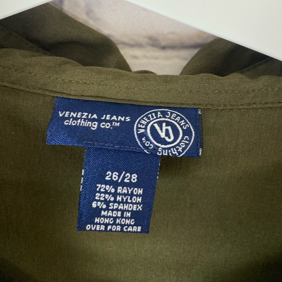 Venezia Green Military Style Jacket Coat size 26/28 - Picture 4 of 9